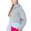 JOSHUAS Joshuas, Kurzer Kapuzenpullover Mit Smiley Grau New