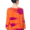 KNIT KNIT Knit Knit, Zweifarbiger Sommerstrickpullover Ambra-Amarena New