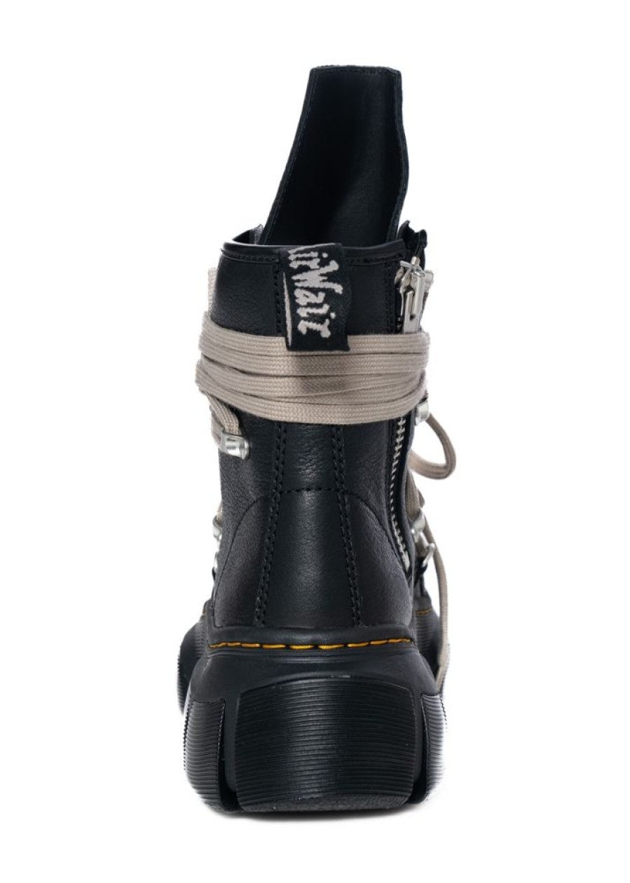 DRKSHDW by Rick Owens Dr. Martens X Rick Owens, Hoher Lederstiefel Mit Pentagram-Schnurung Hot