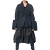 RUNDHOLZ Rundholz, Taillierte Jacke Mit Ausgestellten Manschetten Aus Leinen-Baumwollgemisch 2231241101 Espresso Print New