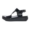 ARCHE Arche, Bequeme Lackleder Sandale Myahme Mit Metallicdetail Noir Clearance