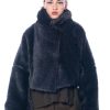 RUNDHOLZ DIP Rundholz Dip, Kurze, Flauschige Wolljacke Mit Glitzerdetails 2232251101 Hot