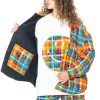 JOSHUAS Joshuas, Bunt Karierte Flanelljacke Mit Taschen Und Smiley Clearance