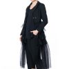 PLUSLAVIE Pluslavie Plu, Eleganter Langer Mantel The Tulle Black Best