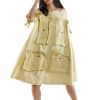 RUNDHOLZ DIP Rundholz Dip, Extravagantes Cargo-Kleid Im Used-Look 1242600907 Best