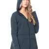 PLUSLAVIE Pluslavie Plu, Hoodie Mit Reisverschluss Und Gefalteter Ruckseite Pleated Hoodie Best