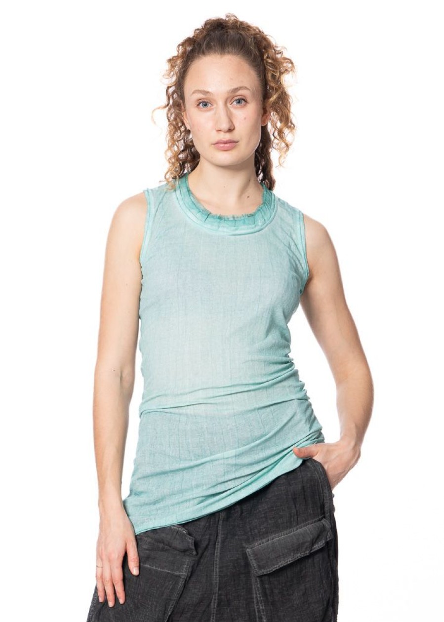 RUNDHOLZ Rundholz, Tanktop Aus Halbtransparenter Baumwolle 1241180804 Clearance