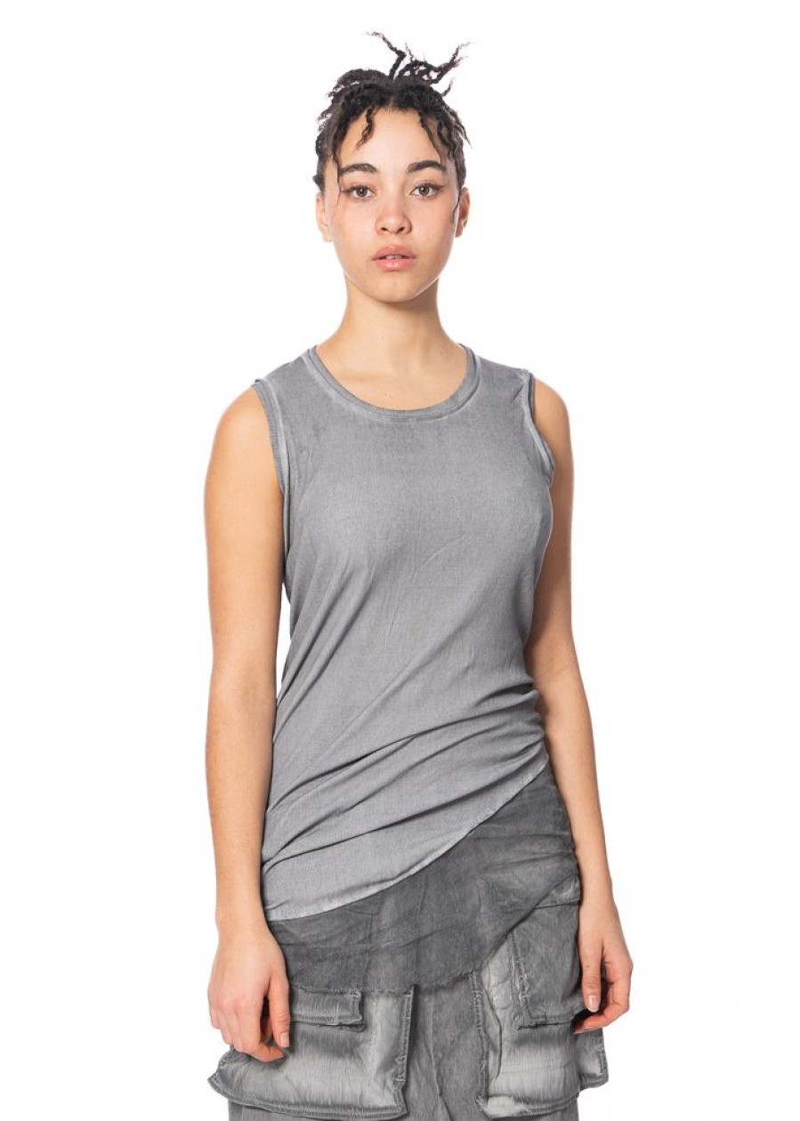 RUNDHOLZ DIP Rundholz Dip, Schlichtes Stretch-Tank-Top Im Lagenlook 1242280801 New