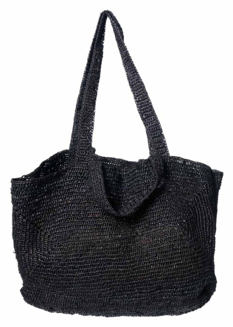 RUNDHOLZ Rundholz, Voluminose Shopper-Tasche Aus Raffiabast 1241542515 Black Clearance