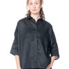 HINDAHL & SKUDELNY Hindahl & Skudelny, Kastige Bluse Aus Leinen 124B21 Clearance