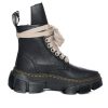 DRKSHDW by Rick Owens Dr. Martens X Rick Owens, Schwarze Lederstiefel Mit Jumbo-Schnurung Black New