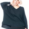 KEDZIOREK Kedziorek, Langarmeliges Oversize-Baumwollshirt Mit Aufgesetzten Abnahern 4941 New