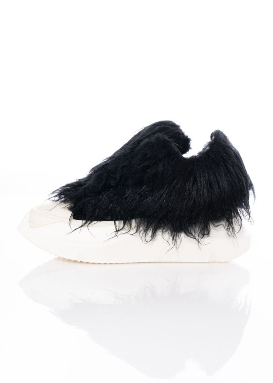 DRKSHDW by Rick Owens Drkshdw By Rick Owens, Gemutlicher Schnursneaker Mit Fellapplikation New