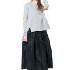 PLUSLAVIE Pluslavie Plu, Langer Rock Zum Knopfen Button Up Skirt Black Best