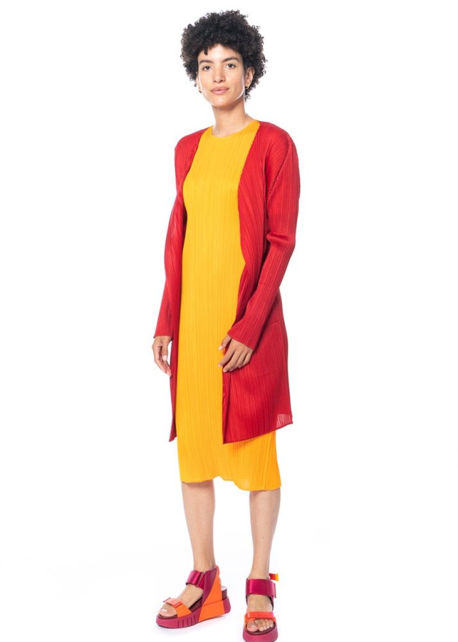 PLEATS PLEASE ISSEY MIYAKE Pleats Please Issey Miyake, Komfortables Kleid May In Orange Clearance