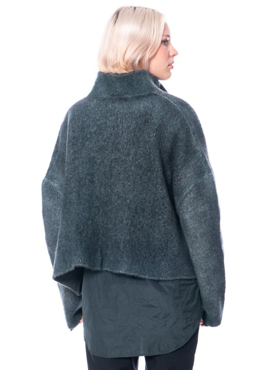 F CASHMERE F Cashmere, Stylishe Handgestrickte Kaschmirjacke Marianne 31 In Grun Hot