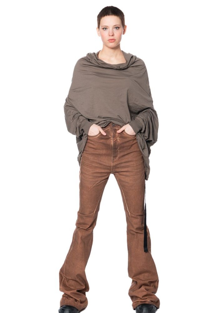 DRKSHDW by Rick Owens Drkshdw By Rick Owens, Bootcut-Jeans Mit Hoher Taille Im Used-Look Hot