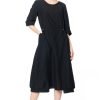 YUKAI Yukai, Leichtes, Minimalistisches Und Bequemes Sommerkleid Black Best