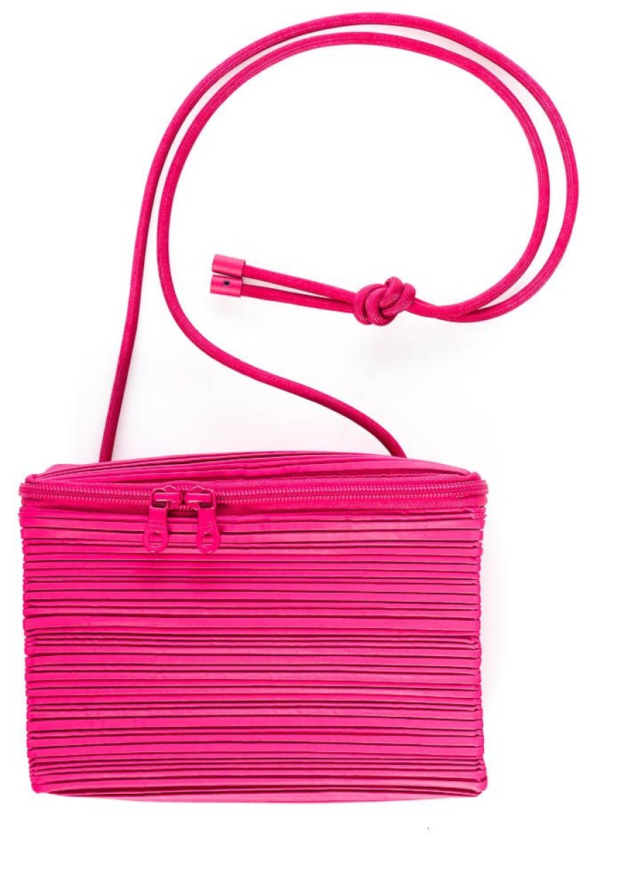 NOBANANAS Pleats Please Issey Miyake, Tasche Box Pleats Bag In Carmine Wholesale