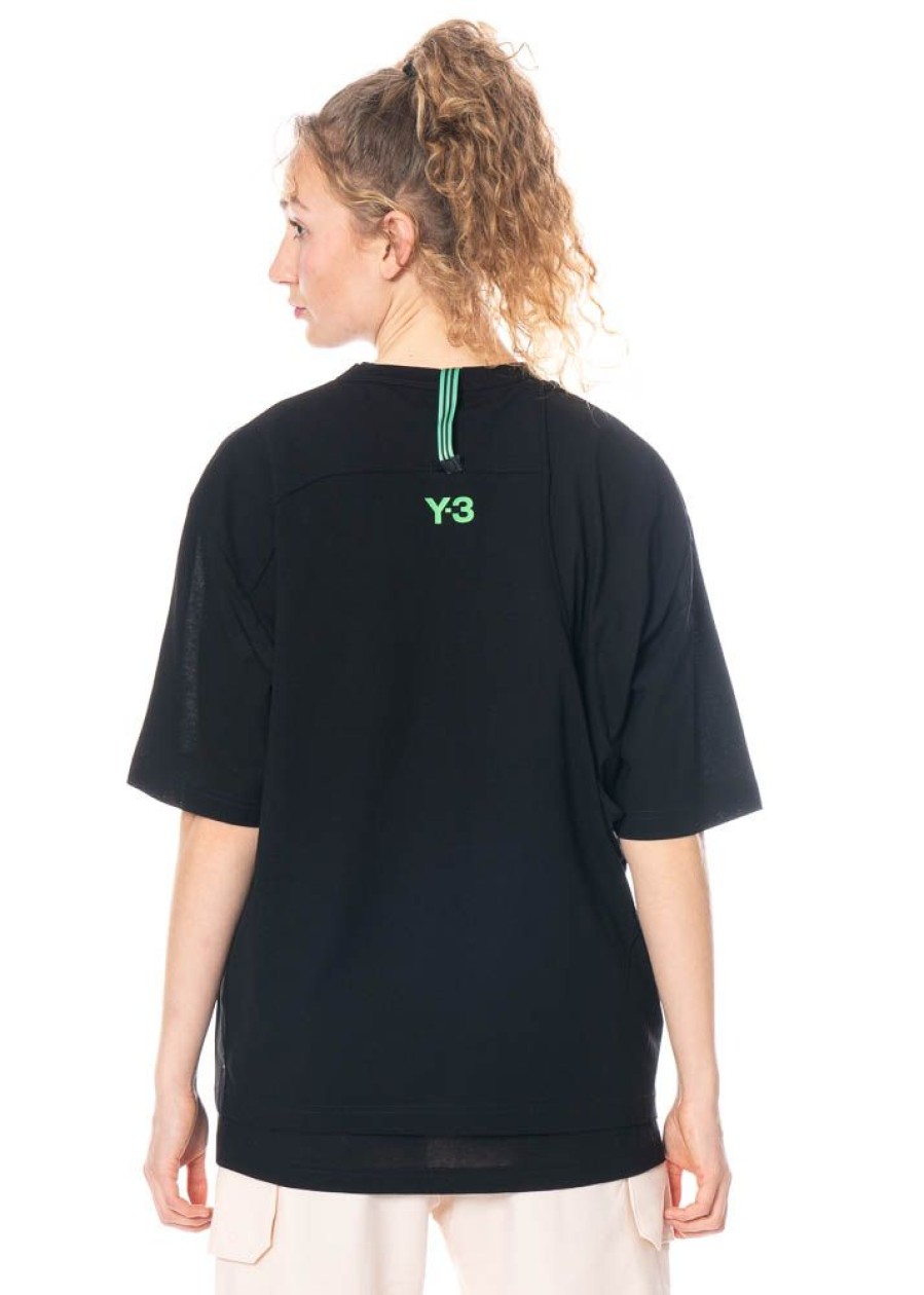 ADIDAS Y-3 Adidas Y-3, 2-Teiliges Jersey Shirt Aus Baumwolle In Schwarz New