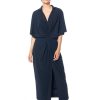 MINX Minx, Kleid Alma Mit Knotendetails Und V-Ausschnitt Dark Blue Clearance